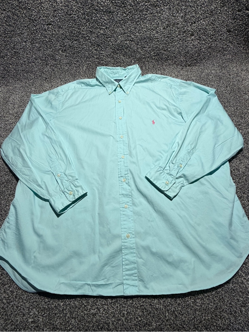 Ralph Lauren Men’s Light Aqua Button-Down Oxford Shirt Men’s 2xBig